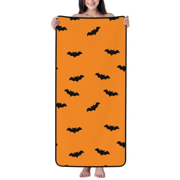Bath Towels - Highly Absorbent Large Bath Towels, Soft Shower Towels for Bathroom, halloween bat background Bath Towel Bath Sheets 27 x 55 Inches