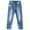 Blue-2453, variant on KIDSCOOL SPACE Girl Jeans,Big Kid Ripped Elastic Band Inside Straight Fit Denim Jeans Pants,Blue,7-8 Years