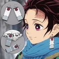 thumbnail image 3 of aretes unisex anime japonés Demon Slayer Blade mismos pendientes de diosa del sol pendientes de borla Tanjiro, 3 of 4