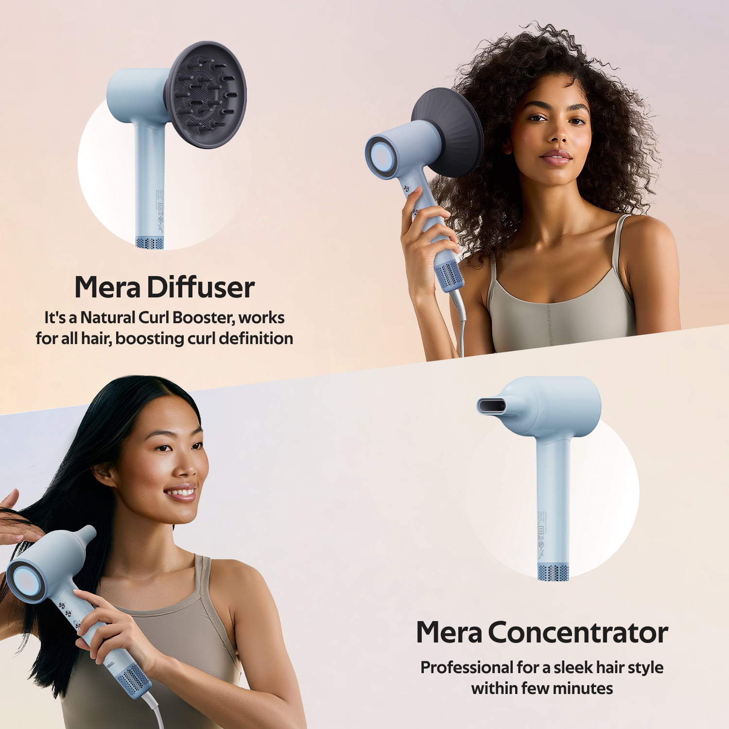 Mera Bi-Ionic High Speed Hair Dryer, Azure Mist