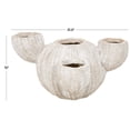 thumbnail image 3 of DecMode 22" x 12" Wide Textured Cream Resin Cactus Planter, 3 of 9
