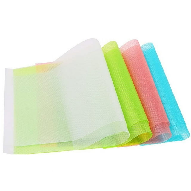Tapis de Doublure de Réfrigérateur, Doublures de Réfrigérateur Sans BPA pour Étagères, Protection Anti-Dérapante en Matériau Eva de Qualité Alimentaire Design Texturé à Pois Multi-Usages, 8 Pcs en 4 Couleurs Différentes