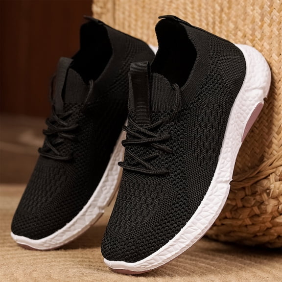 Walking Shoes Women,Tennis Shoes Womens,Women Sneakers,Women's Sports Shoes Hollow Sandals Mesh Casual Shoes Women's Shoes Comfortable Outdoor Sports Shoes Running Shoes,Black,5.5