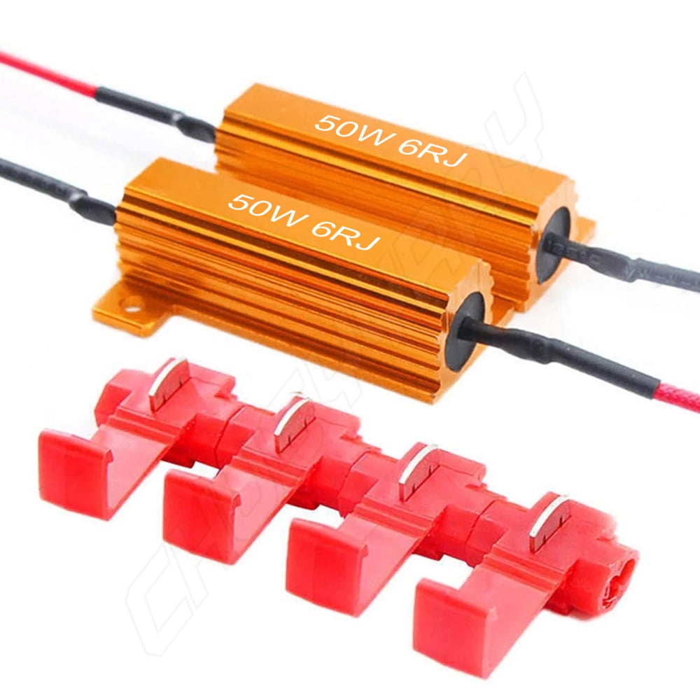 12v 6Ohm 50Watt LED Light Load Resistor LED Tail/Turn Signal Hyper