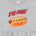 thumbnail image 4 of Inktastic Im One Hot Dog First Birthday Girls Baby Dress, 4 of 5