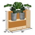 thumbnail image 3 of Wallowa Rectangular Planter Box for Outdoor Plants, Large Planter 30"x 10"x24"H inches Coral Peach, 3 of 7