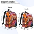 thumbnail image 4 of Balery Oil Paintings of Elephants Vintage Canvas Backpack for Men and Women - Large Capacity, Durable Travel Laptop Bag for School, Work, Hiking, and Outdoor Activities, 4 of 7