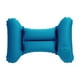thumbnail image 1 of Almohada de viaje inflable, almohada de espalda, prensa para inflar, forma de H, inflable para tren Seda de leche azul marino, 1 of 9