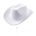 thumbnail image 6 of Cowgirl Hats Western Cowboy Hat Decor Western Cap Costume Accessories Jazz Hat Sun Hat for Club Carnival Unisex Adults Role Play Performance white, 6 of 8
