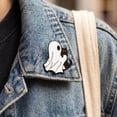 thumbnail image 6 of Mini White Ghost Shaped Halloween Decorative Badge Brooch, Lightweight Cute Spooky Accessory, Lovely Pin Ornament for Clothing Backpack Bag Holiday Party Outfit Matching, 6 of 8