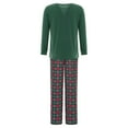 thumbnail image 3 of goowrom Pyjama de Noël Parent-Enfant avec Hauts Imprimés de Rennes et Pantalons à Carreaux, 3 of 5
