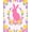 Pink, Pattern 4, variant on ODIKA 4x6 Machine Washable Non-Slip Area Rug, Festive Bunny Egg Hunt Latch Hook Project Tapestry Creation High Traffic Rug, Beige, 637615