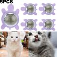 thumbnail image 5 of Catnip Toys Giratorio Gato Pared Stick-On Ball Suministros para () Púrpura, 5 of 5