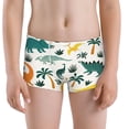thumbnail image 5 of Yiaed Dinosaurs and Tropical Leaves Print Boys' Boxer Briefs Cotton Casual Stretch Comfort Boys Boxers - Kids Boxer Briefs Underwear for Boys (6-18)-X-Small, 5 of 5