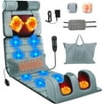 thumbnail image 1 of Full Body Massage Mat with Heat & Movable Shiatsu Neck Back Massager Pillow & Foot Massager, Massage Mattress Pad with Top Pillow & Lumbar Support,9 Massage Modes,10 Vibration Motors & 3 Heating Pads, 1 of 18