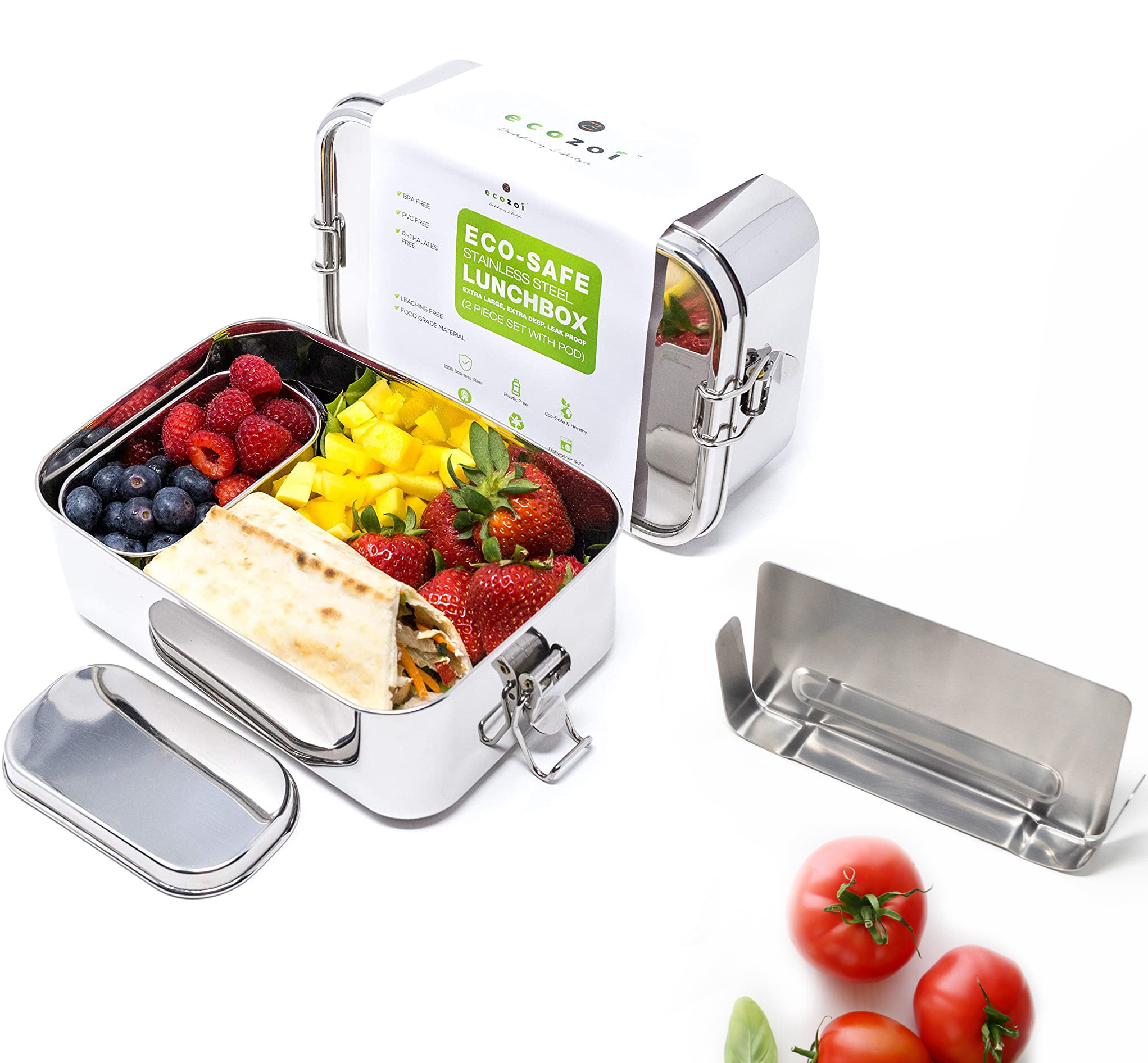 Details about   304 Stainless Steel Lunch Boxes Two-layers Bento Box for Kids & Adults