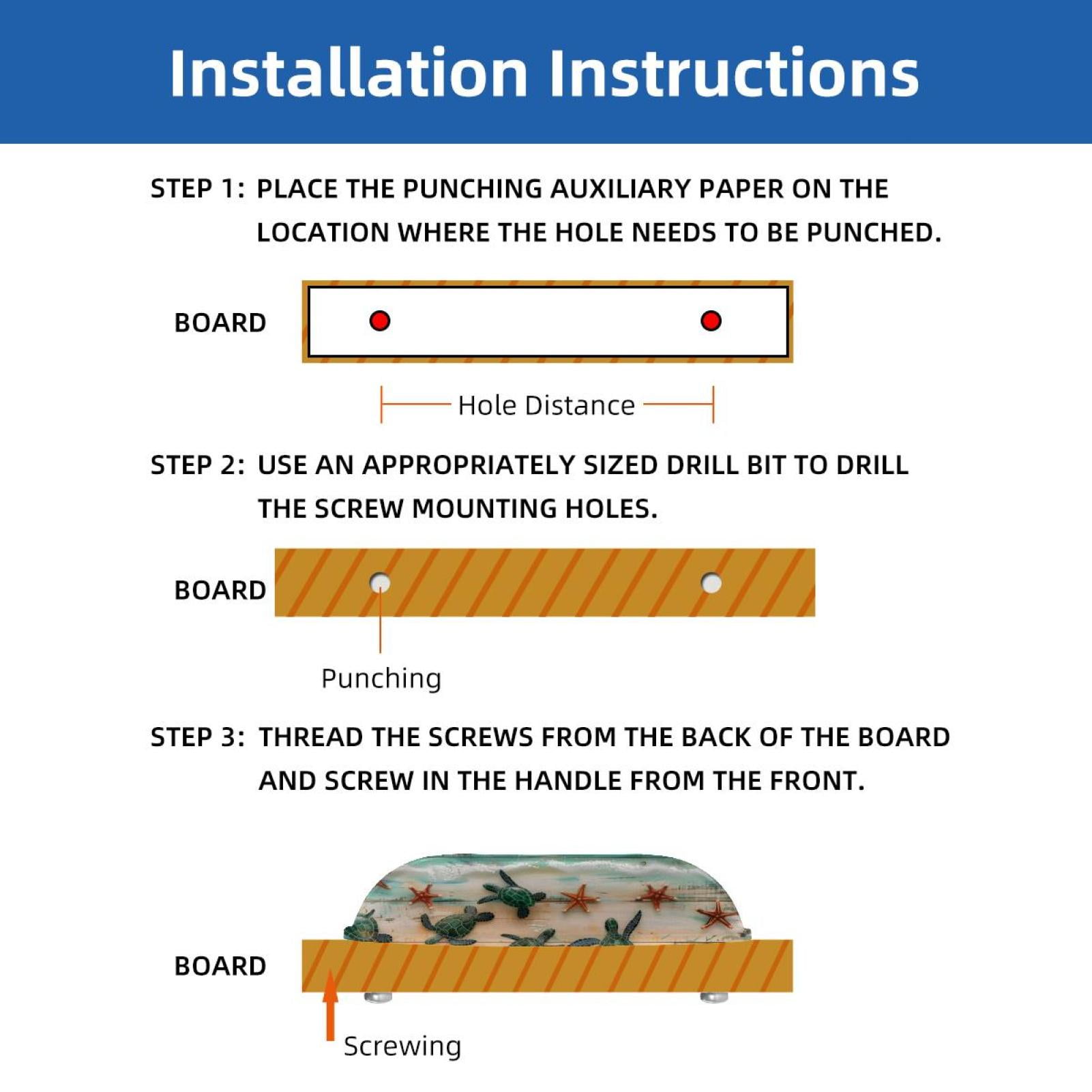 PhooArto 6 Pcs Cup Drawer Pulls, Vintage Wooden Beach Sea Turtle Shell Shell Shape Handles Cabinet Knobs for Dresser Cupboard Closet Wardrobe with Screws