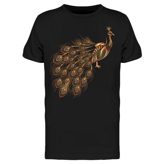 Patterned Golden Peacock Tee Men's -Image by Shutterstock