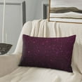 thumbnail image 5 of Gukieu Dark Purple Glitter Print Plush Pillow Cover, Hidden Zipper Pillow Protector without Pillow Core, Suitable for Bedroom, Office, Car Decoration-14"x20", 5 of 6