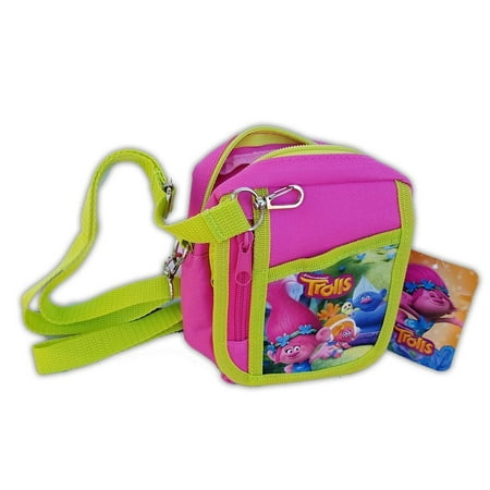- Trolls Poppy Hot Pink Camera Pouch Bag Wallet Purse with Shoulder Strap. Size: 7