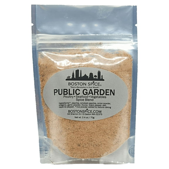 Boston Spice Public Garden Handmade Dry Rub Seasoning Blend Vegetables Potatoes Poultry Chicken Seafood Grilled Sauteed Grilled BBQ Grill Oven Baked Roasted Crab Cakes 1/4 Cup Spice wt. 1.2oz/35g
