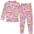 thumbnail image 2 of Dailycode Cotton Pajama Set Snug Fit Long Sleeve Top and Pants for 18M-8Y Cute Bear with Flower and Rainbow, 2 of 7