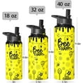 thumbnail image 6 of Bee Happy Gifts 32oz Water Bottles for Women Men, Yellow Bees Stainless Steel Leak Proof Sport & Gym Water Bottle with Flip Straw & Spout Lid (1 PC), 6 of 6