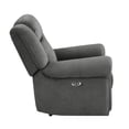 thumbnail image 4 of Lexicon Brennen Traditional Wood & Microfiber Power Reclining Chair in Charcoal, 4 of 8