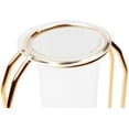 thumbnail image 3 of Desktop Glass Vase with Metal Frame，Modern Creative Hydroponics Vase Metal Flower Planter Plant Glass-Gold (9.4Inch), 3 of 7