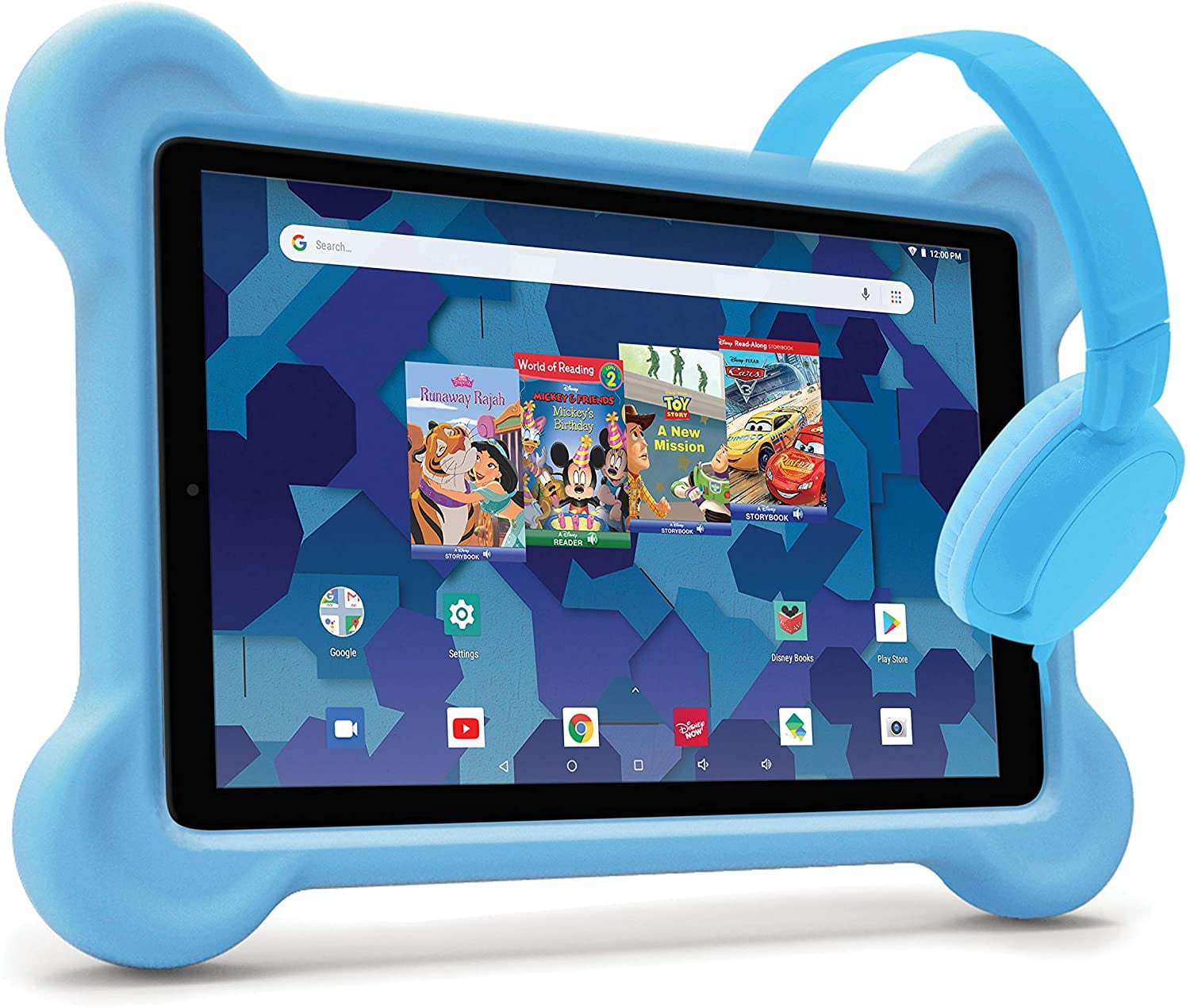 RCA Android Tablet Bundle (10&Prime; Tablet, Audio Books, Bumper Case, Headphones) &ndash; Disney Edition (Blue)