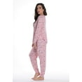 thumbnail image 2 of #FollowMe Womens Hacci Pajama Pant Set  Warm, Comfy Sleepwear, 2 of 3