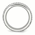 thumbnail image 2 of Stainless Steel Crystal 9mm Eternity Ring 7 Size, 2 of 6
