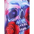 thumbnail image 4 of Talla grande Skull Flor Hanky ​​Hem de manga larga camiseta Rosegal Mangas largas de talla grande, 4 of 5