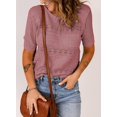 thumbnail image 3 of Sudadera Dokotoo para mujer, manga corta, casual, rosa, talla M, 3 of 5