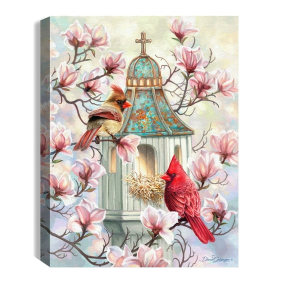 Glow Decor 350334 Mini Canvas Spring Morning-LED Tabletop with Timer - 8 x 6 in.