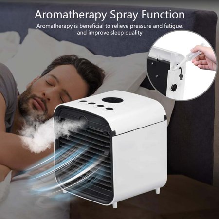 Air Cooler Mini Portable Air Conditioner Fan Air Humidifier For Room Office Desktop Nightstand Personal Desktop Fan Five In One 3 Speeds For Offices Indoors Outdoor Walmart Canada