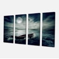 thumbnail image 2 of Boat Drifting Away After Storm - Seashore Canvas Art Print, 2 of 3