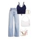 thumbnail image 3 of Blusa Dama Crop Top Ombliguera Canalé Moda Mujer Ribete Gym LOLE Blusa, 3 of 5