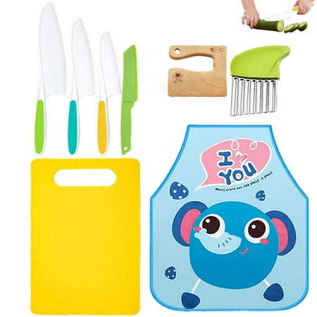 

Geruite Wooden Kids Knifes Set Kids Safe Knives For Cooking 8 Pieces Wooden Kids Knifes Set for Cooking Children s Safe Kitchen Knifes Serrated Edges Fruit Vegetable Cutters workable
