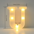 thumbnail image 3 of Lilixerw LED Marquee Letter Lights Sign,Light Up Alphabet Letter,for Home Party Wedding Decoration(U), 3 of 4