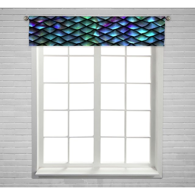 Cortina de ventana ABPHQTO Escamas de dragón Piel de reptil cenefa varilla bolsillo 30x130 cm
