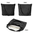 thumbnail image 4 of Bolso de mano de pana para mujer, bolsos hobo de hombro grandes, bolsos casuales, bolso de trabajo de compras de gran capacidad (negro), 4 of 5