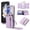 Purple, variant on Wallet Function Case for Samsung Galaxy Z Flip 7 with Shoulder Strap, Elegant Card Holder Ring Stand Flip Zipper PU Leather Card Slots Phone Case Cover Women Girls for Galaxy Z Flip 7, Beige