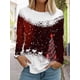 thumbnail image 4 of Camiseta de manga larga para mujer, ropa informal festiva para regalo, Top, nueva moda deportiva, ropa familiar para el día de Navidad Harajuku 2023, 4 of 4