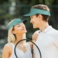 thumbnail image 6 of Gaeub Teal Green Glitter Printed Sport Sun Visor Hats ,Adjustable Empty Top Sunscreen Visor Cap for Women and Men, 6 of 7