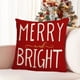 thumbnail image 1 of Peach Print Christmas Pillowcase Christmas Tree Elks Pillowcase Sofa Bedside Cushion Cover Size 17.7 X17.7 Inches, 1 of 6