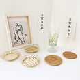 thumbnail image 3 of Ratán Tejido Posavasos De Mesa De Ratán Tejido A Mano Posavasos De Taza De Té Posavasos De Taza Trenzada Decoración De Mesa Moyic HA046396-00, 3 of 6
