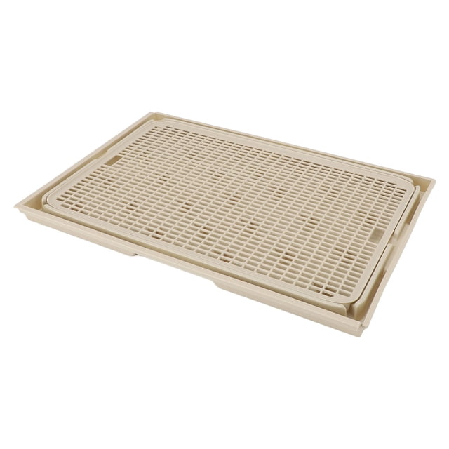 Cat Litter Mat, Practical Plastic Double Layer Washable Mat Cat Litter Catcher Mat Multifunctional Spacious Design Cat Litter Mat with Anti Slip Bottom for Home