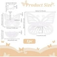 thumbnail image 3 of 13.8x11x4.3 Inch Butterfly Floating Shelves White Butterfly Wall Mounted Shelve Butterfly Shape Storage Rack Butterfly Nursery Wall Deor Floating Shelf for Living Room Home Laundry Room Decor, 3 of 6