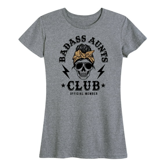 Instant Message - Badass Aunts Club - Women's Short Sleeve Graphic T-Shirt